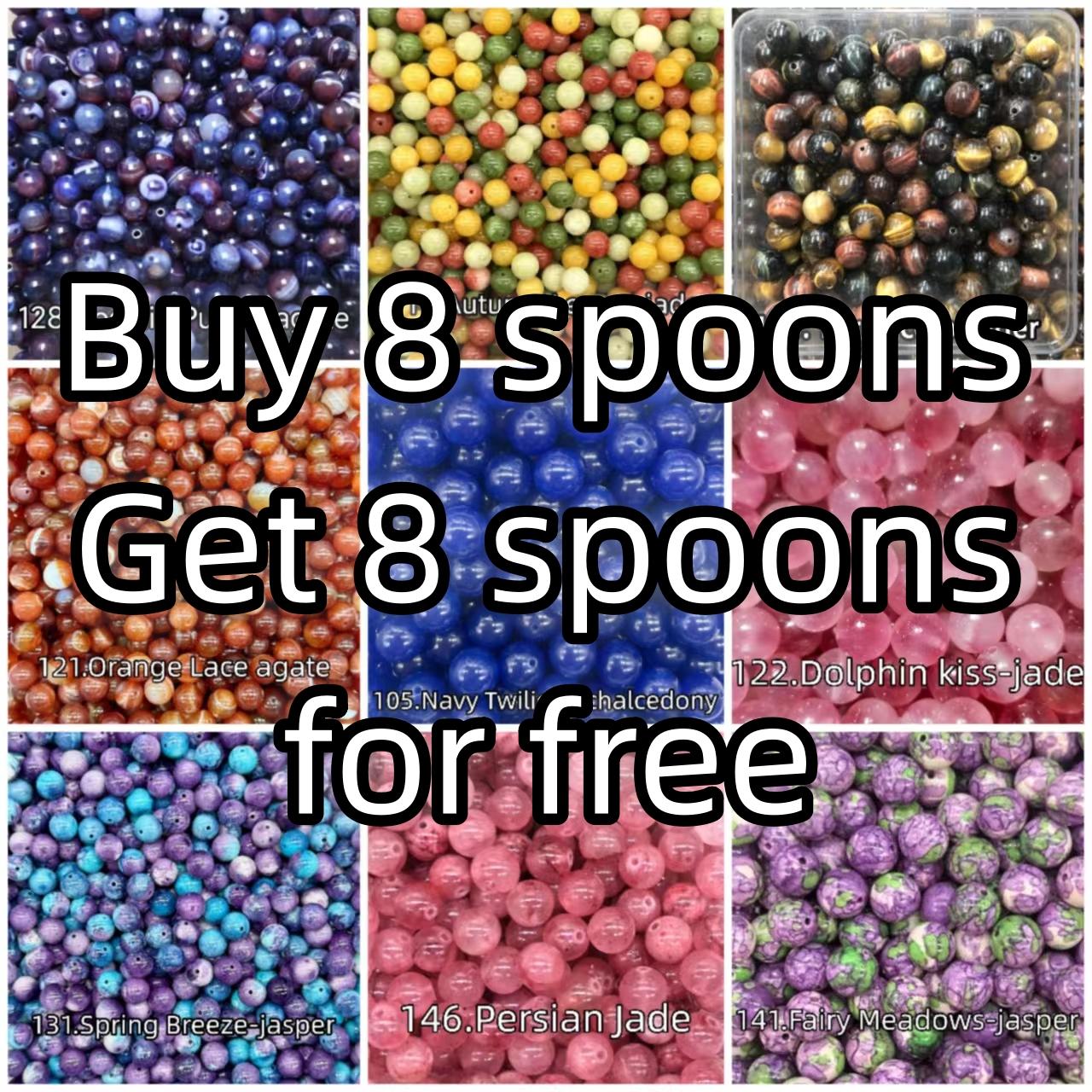 【10mm Size】Crystal Beads; 1 Order=16 Spoons; Buy 8 Spoons Get 8 Spoons For Free